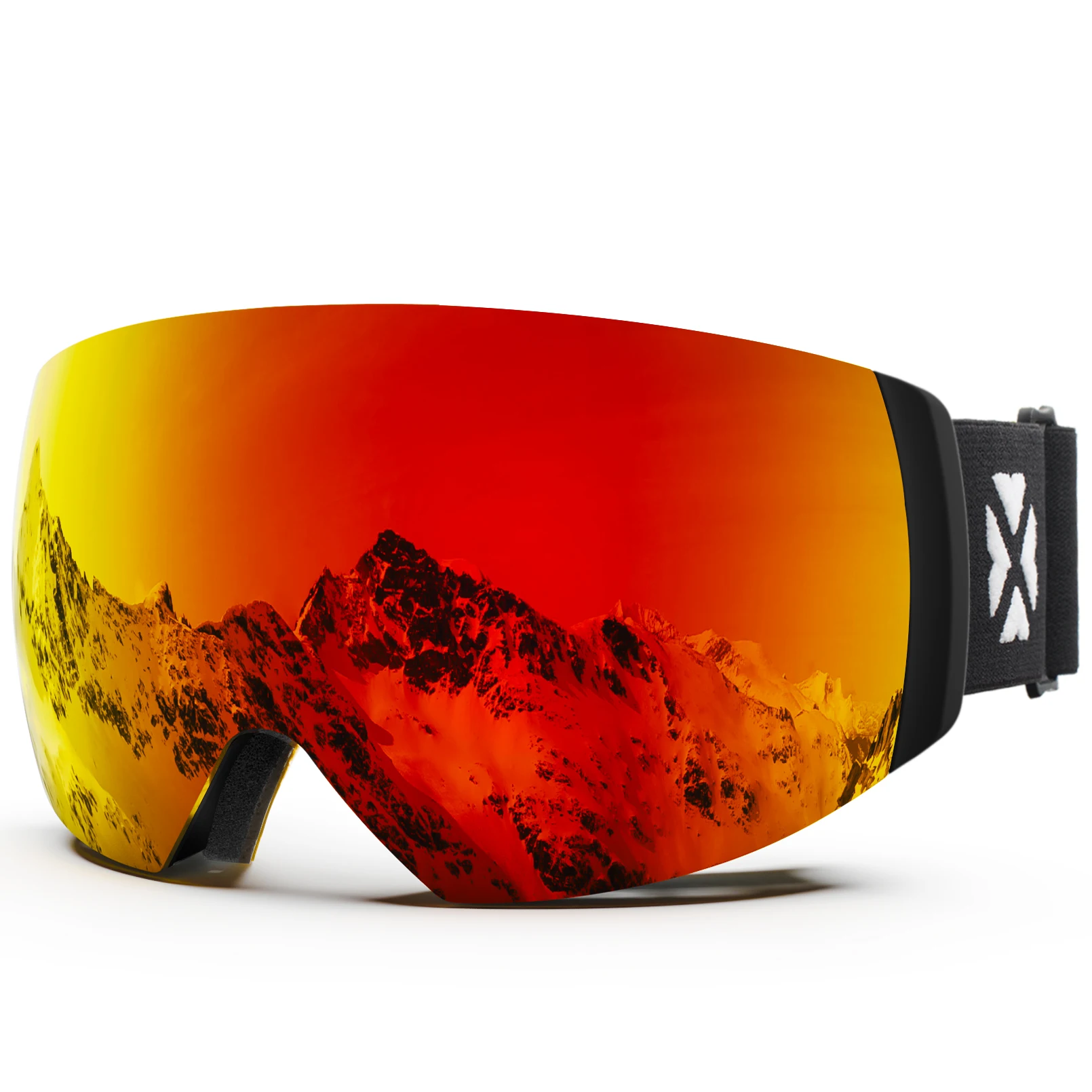 Professional Magnetic Ski Goggles with Anti-Fog UV Protection