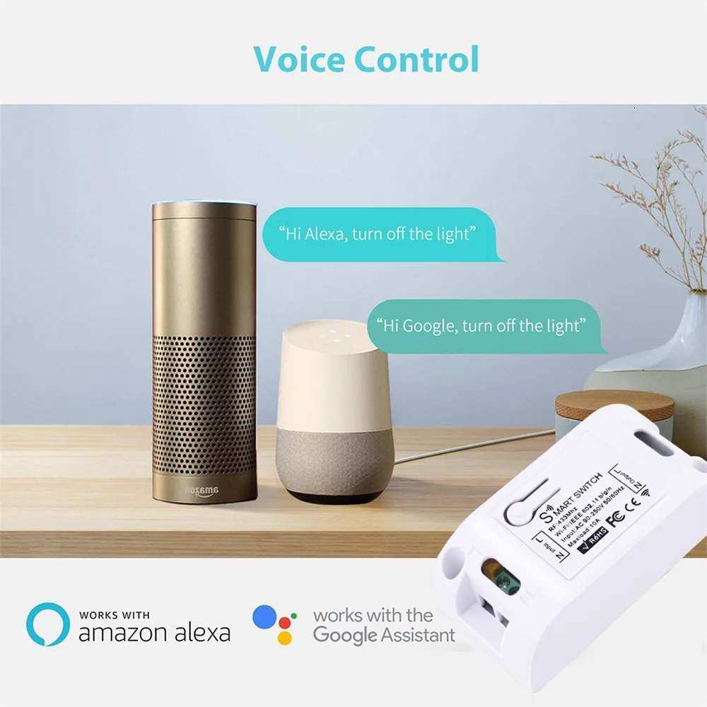  SMATRUL Tuya Smart Life APP WiFi TOUCH Switch Light RF 433Mhz Wall DIY Relay Timer Module Google Ho - 4000268618244