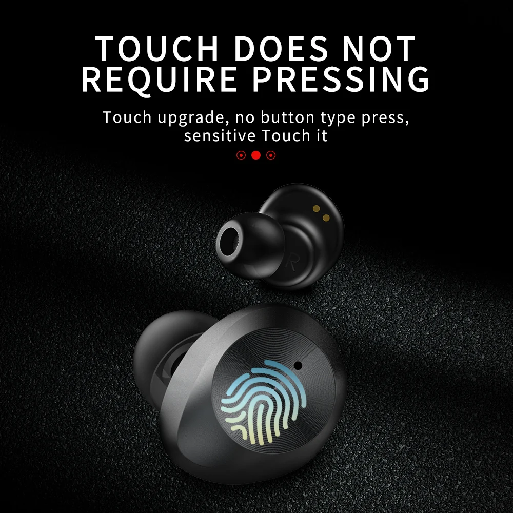 QCR T9 Bluetooth 5.0 Wireless Car Earbuds Mini Binaural Earphone Touch TWS Bluetooth Headset For all Smart phone/Notebook/tablet