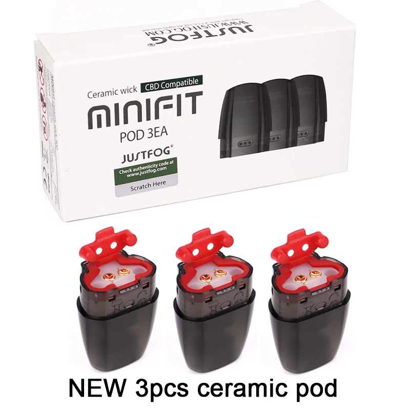 

Original 3pcs/pack JUSTFOG Minifit Pod ceramic pod 1.5ml Capacity fit for JUSTFOG minifit Kit Electronic cigarette vape pod