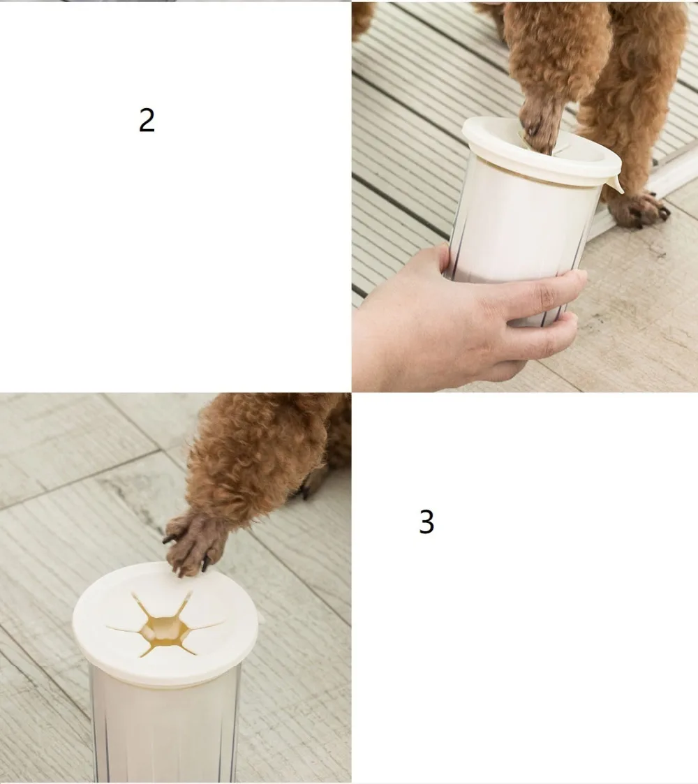 New Xiaomi Mijia Dog Brush Pet Foot Washer Cup Silicone material soft touch three-step cleaning easy to remove and wash health (10)