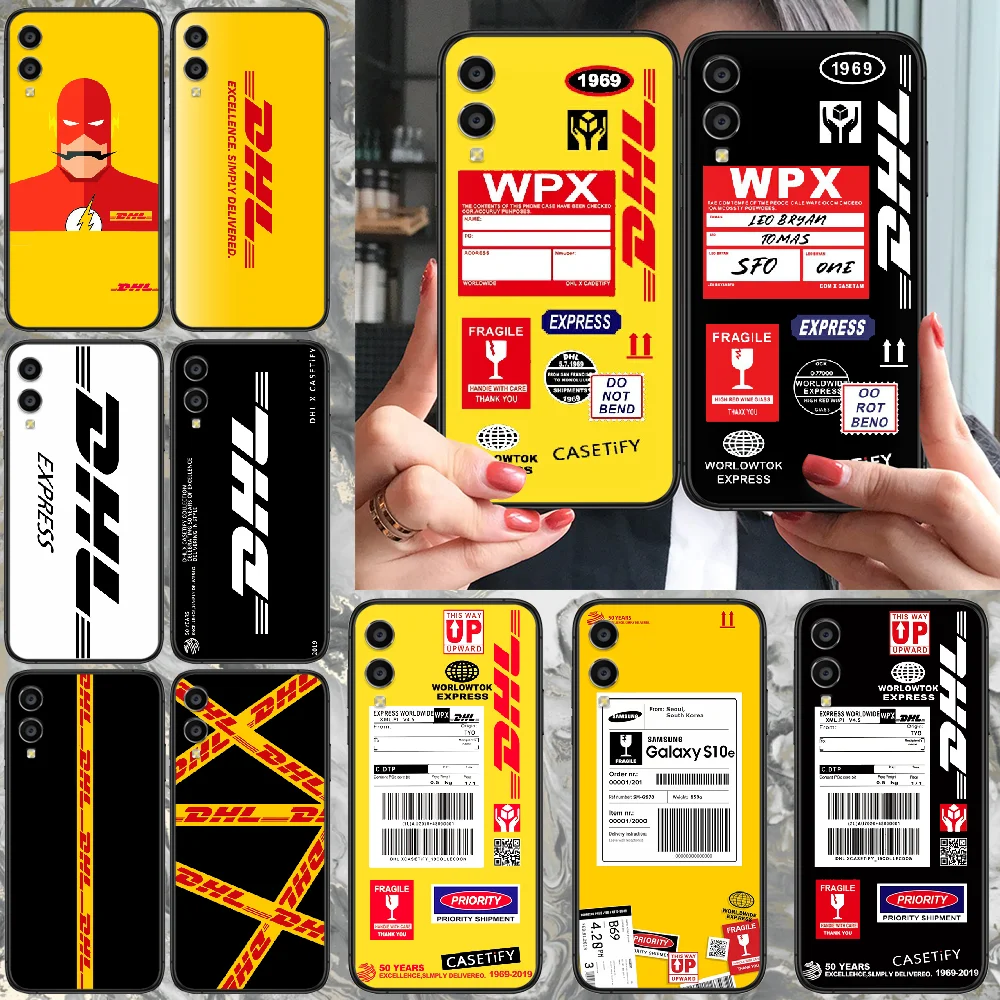 

DHL Label logo Phone case For Huawei Honor 10 10i 20 6A 7A 8 8A 8X 9 9X Play View 20 Lite Pro black bumper painting funda 3D