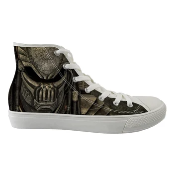 

Customized Kid's Vulcanize Shoes Predator Prints High Top Fashion Girls Canvas Flats Shoes Child Sneakers Lace Up Zapatos Film
