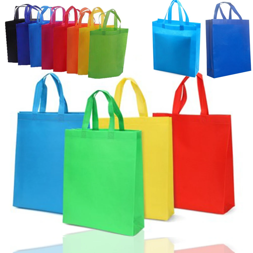 

Shopping Bag Fabric Folding Bag 8 Colors Non-Woven Environmental protection Reusable Handbag Grocery Storage Tote Pouch