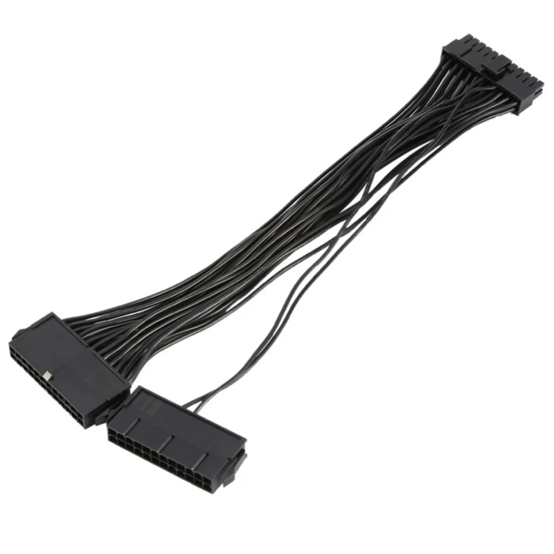 Lingable ATX 24 Pin Power Supply Extension Cable Dual PSU Mining Cables for Computer Adaptor Cable for BTC Riser Miner 24Pin