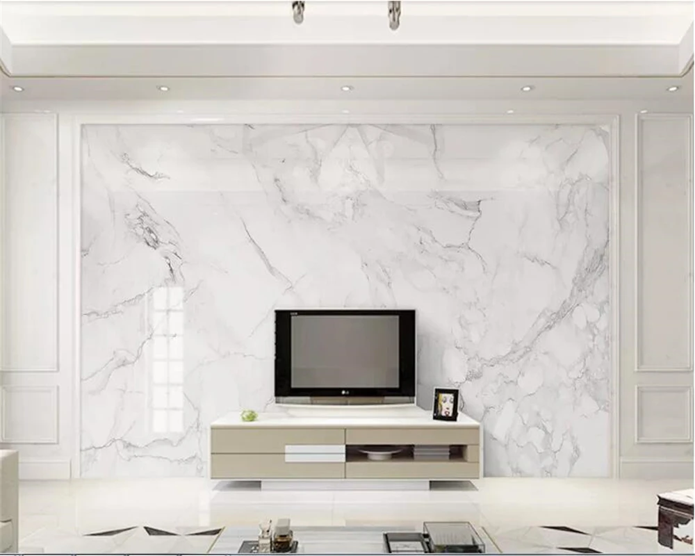 

Custom marble 3d wallpaper modern European style white marble background wall wall paper for kids room decoration
