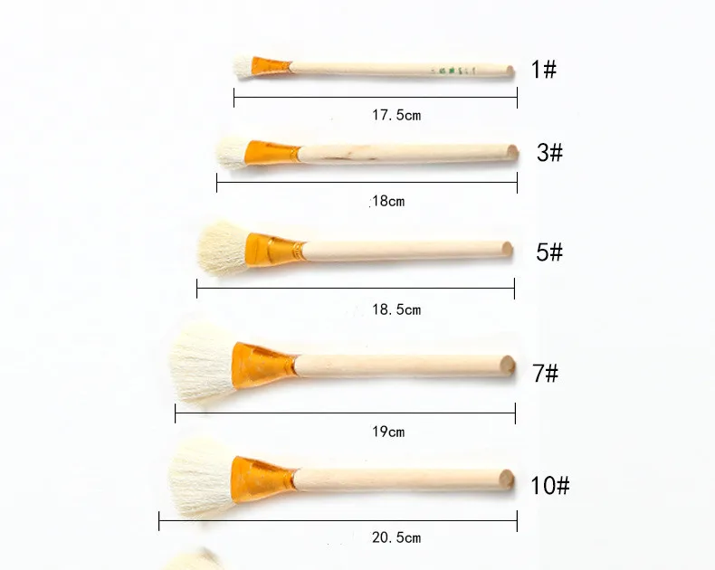 Деревянные щетки для чистки глины с большой головкой, формочки, кисти для рисования, керамика, глина, скульптура, инструменты для рисования - Цвет: 10