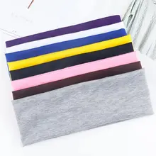 Горячие Модные женские головные повязки для йоги спортивные эластичные повязки для волос Спорт на открытом воздухе упражнения широкий стрейч-лента повязка на голову из хлопка
