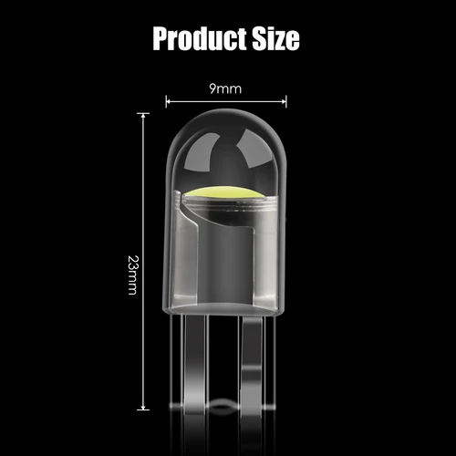 차량용 LED 전구 WY5W 168 194 돔 조명 웨지 주차 번호판 램프 자동 12V, 흰색 빨간색 노란색 파란색, T10 W5W, 10 개 4