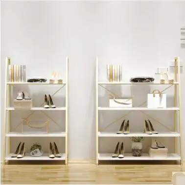 

Shoe rack bag storage display rack bag shop display rack cabinet multi-layer selling shoes gold shelf