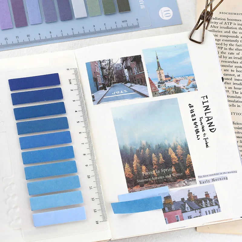 100 листов/упаковка цветные эстетические блокноты для заметок N Times Sticky Notes Index paper Divider Sticky paper Bookmark