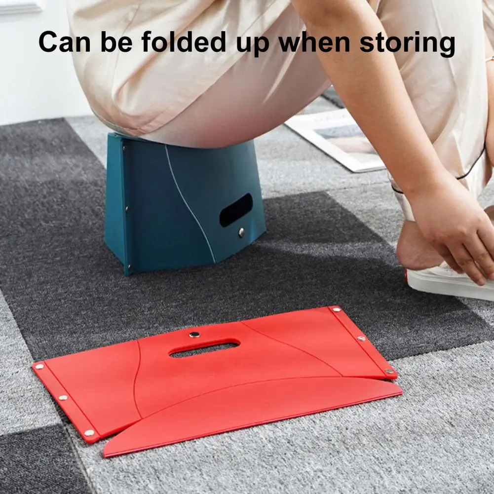 Folding Stool Plastic Storage Stool Retractable Stylish Brief Simple Design Collapsible Portable