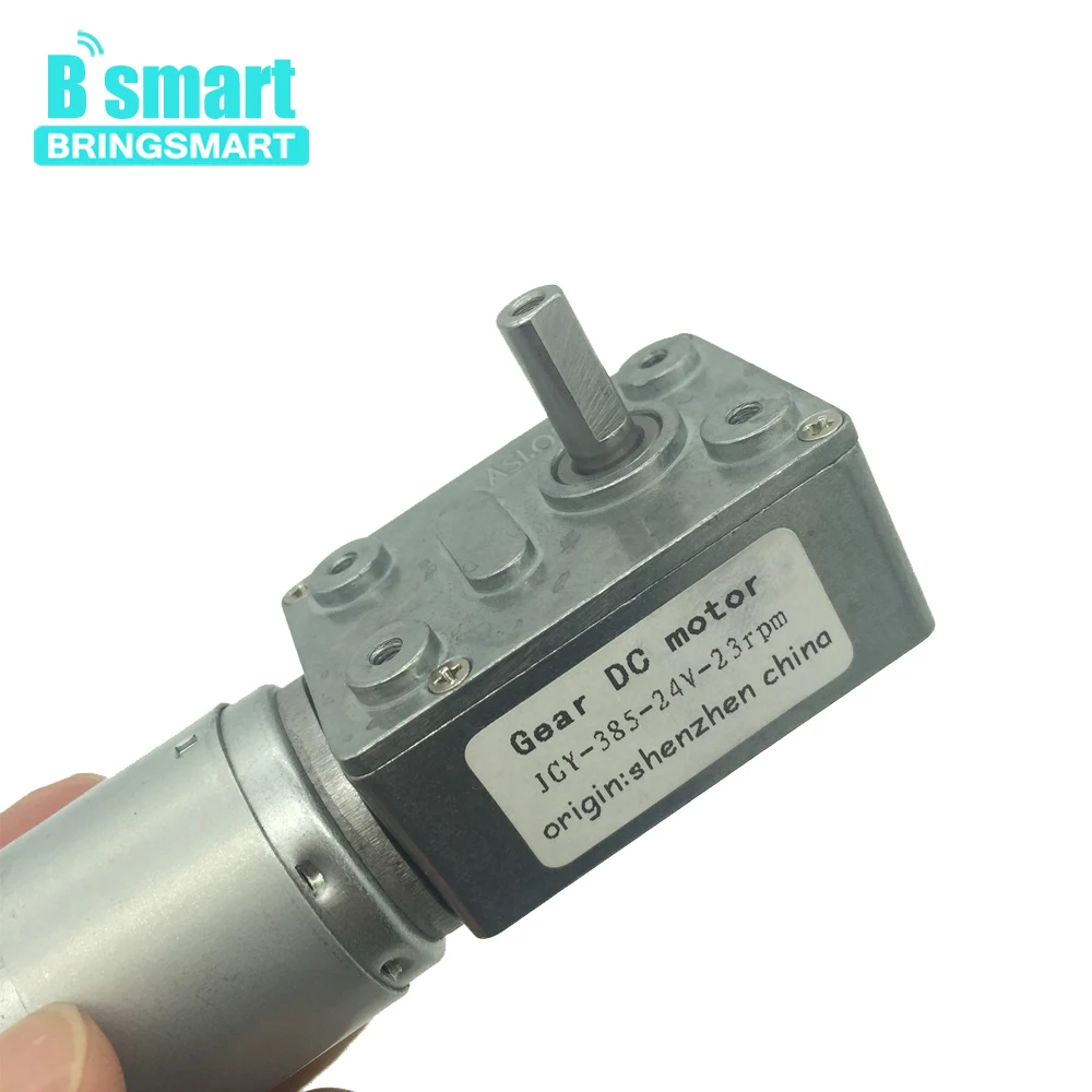 JGY385 12V 24V Dc червь Шестерни реверса двигателя, 8-200rpm-No нагрузки электродвигателя 6V двигатель D вал для общих Применение Bringsmart