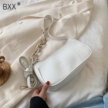 

[BXX] Stone Pattern PU Leather Crossbody Bag For Women 2020 Spring Lady Shoulder Messenger Bag Female Travel Chain Handbag HL663