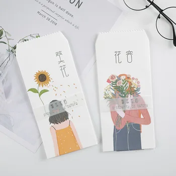 

20 pcs/lot Girl Flower Design Envelope Paper Colorful Floral Envelope Child Student Craft Gift Stationery School Office Supplies