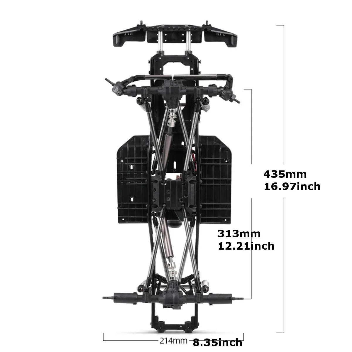 313mm 12.3inch Wheelbase Assembled Frame Chassis for 1/10 RC Crawler Car SCX10 SCX10 II 90046 90047
