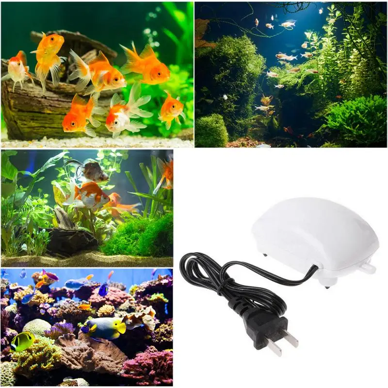 US/EU Ultra Low Noise Aquarium Air Pump Fish Tank Mini Air Compressor Oxygen Pump Aquarium Fish Tank Oxygen Pump