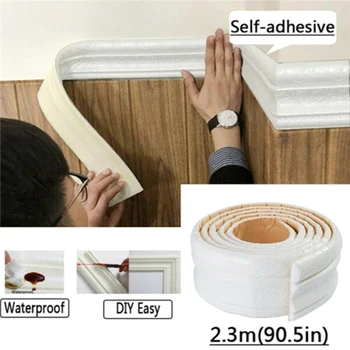 

Wall Trim Line Skirting Border 3D Pattern Sticker Decoration Self Adhesive Waterproof Strip MYDING