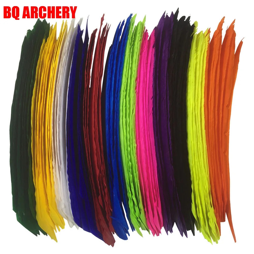 

50pcs Multicolor Full Length 12 Color 18~25CM Real Turkey Feather For Archery Hunting And Shooting Arrow Arrows Feather Vane