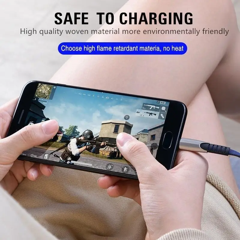 usb phone charger 5A Zinc Alloy Braided Micro USB Type-C Cable Data Sync Fast Charging Cord For Huawei P40 P30 P20 Lite Honor 7S 7A 7C 8A 8S 10I apple iphone charger cord