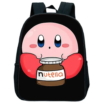 

High Quality 12 Inch Kids Cute Nutella Kindergarten School Bag Children Boys Girls Anime Backpack Toddler Cartoon Kirby Bookbag