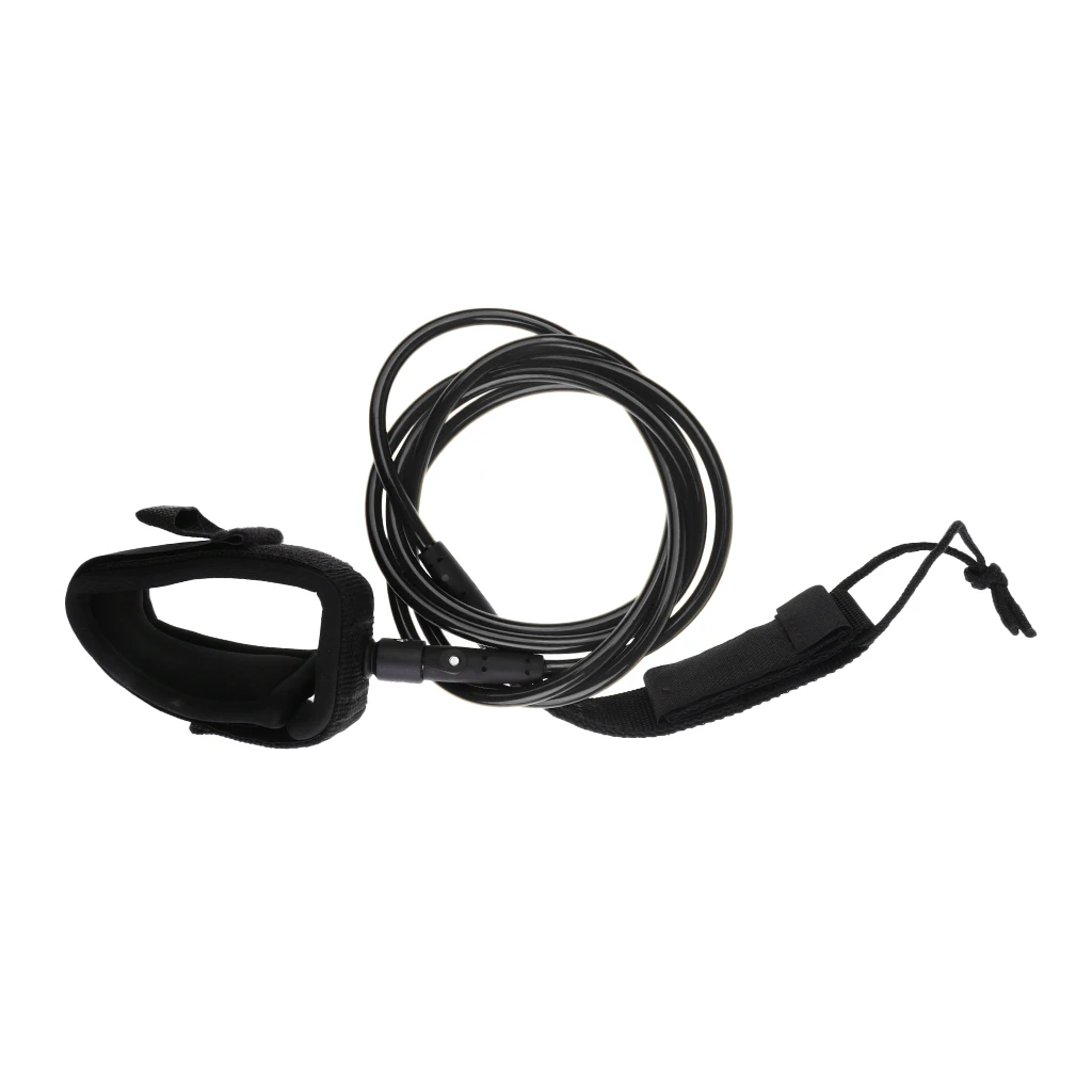 6ft Straight Surfboard Leash 7mm Leg Rope Surf Leash Double Swivels