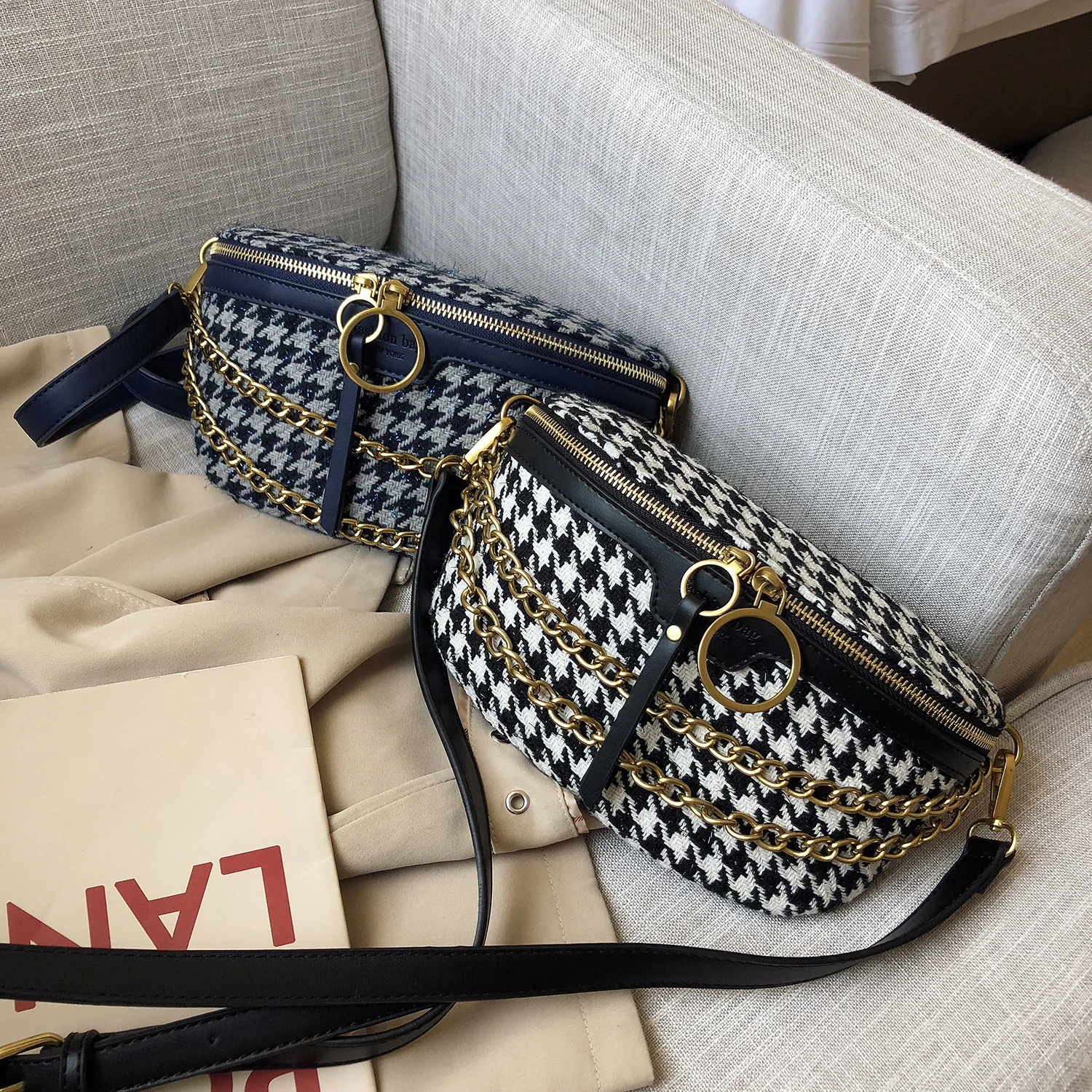 

Fashion Women Fanny Pack Luxury Woolen Velvet Waistbag Handbag Mini Shoulder Bag For Ladies Designer Travel Bags Hot Sale Purse