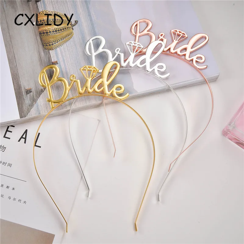 Golden Team Bride Photo Props Hen Party Glasses Bride Headband Bride to Be Badges Bachelor Party Decoration Balloons Sash (78)