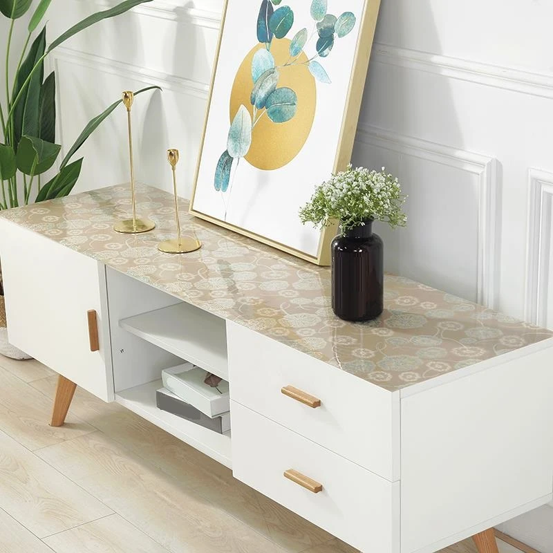 Водостойкая прямоугольная скатерть из ПВХ|soft glass|transparent table matcrystal mat |
