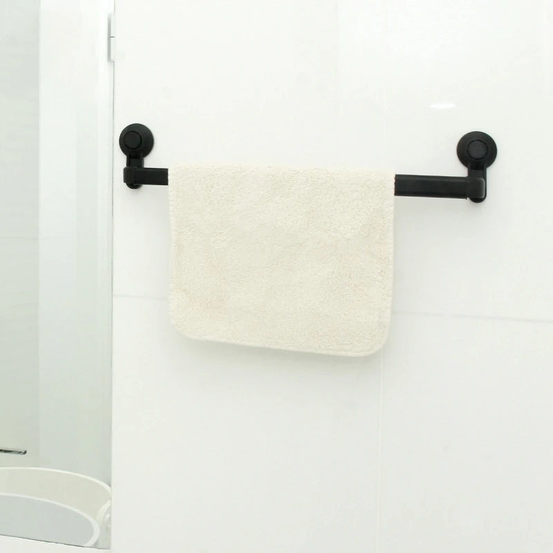 Toilet Vacuum Suction Cup Towel Rack Bathroom Seamless Non-Perforated Single Rod Towel Rack Retractable Storage 52CM towel rack