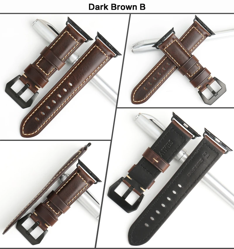 Ремешок MAIKES для наручных часов итальянский кожаный браслет Apple watch Band 42 мм 38 series 3 2