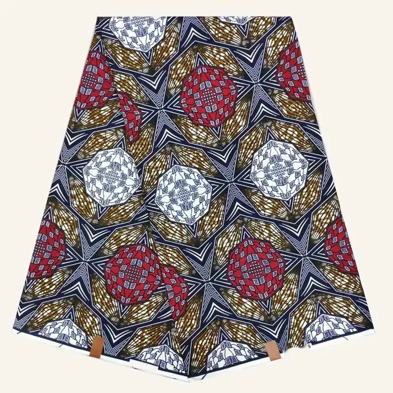 Африканский Анкара материал 6 ярдов африканская одежда восковая ткань Африканская набивная хлопок настоящая мягкая восковая ткань для женского платья 0002