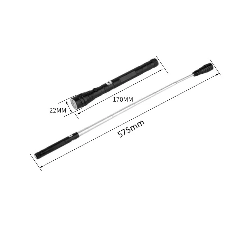 3 LED Portable flashlight Flexible Head Flashlight Torch with a magnet Telescopic Flexible lamp Pick Up Tool Lamp Light portable flashlight