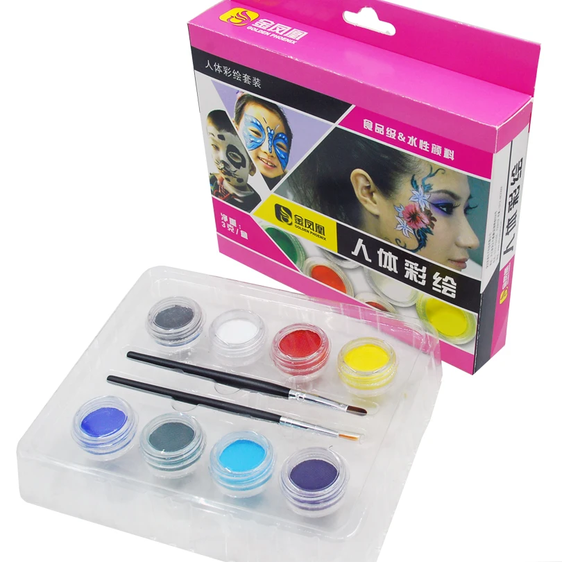 

8 Colors Face Body Paint Kits Halloween Christmas Makeup Non Toxic Paint