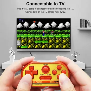 

Portable Video Game Console Entertainment Gift Toys Classic AV Port 8bit 20 Games Controllers Mini Game Console video game