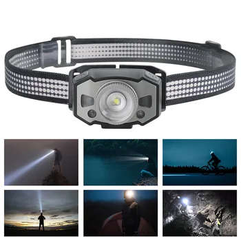 

Hiking Caving Adjustable Brightness USB Rechargeable Durable Multifunction Outdoor Camping LED Headlamp Climbing Night Headlight