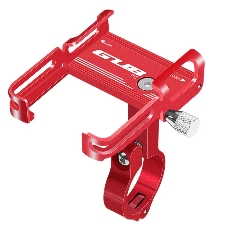 Универсальный силиконовый держатель телефона для велосипеда, из алюминиевого сплава, улучшенный четырехкогтевой дизайн, подставка для телефона для электрического велосипеда для GUB P10 - Цвет: Red