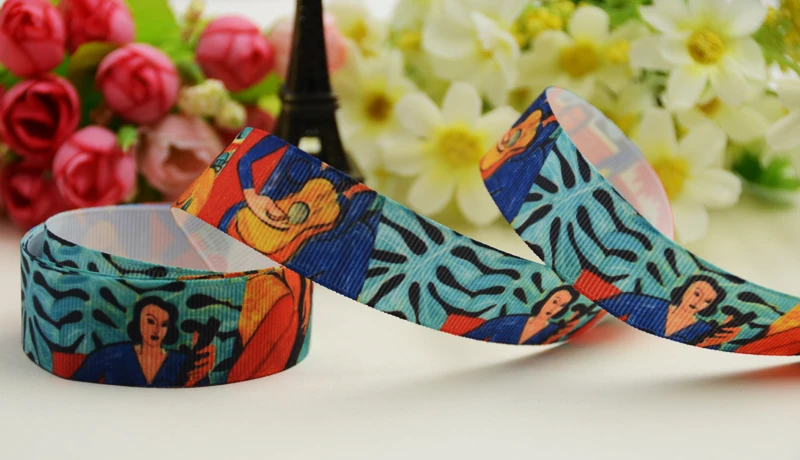 7 8 22mm 1 25mm 1 1 2 38mm 3 75mm Painting printed Grosgrain Ribbon party 2