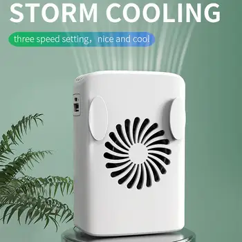 

Hanging waist fan USB charging hanging neck fan mini handheld multi-function portable desktop small fan