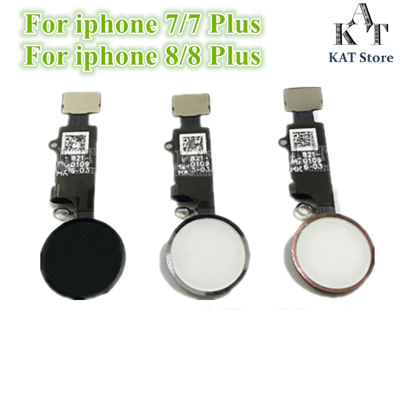 1 шт. кнопка «домой» в сборе для iPhone 6, 6s, 7, 8 Plus, 5S, SE, 6s Plus, 8 Plus, кнопка «домой», кабель без сенсорного ID, замена отпечатка пальца