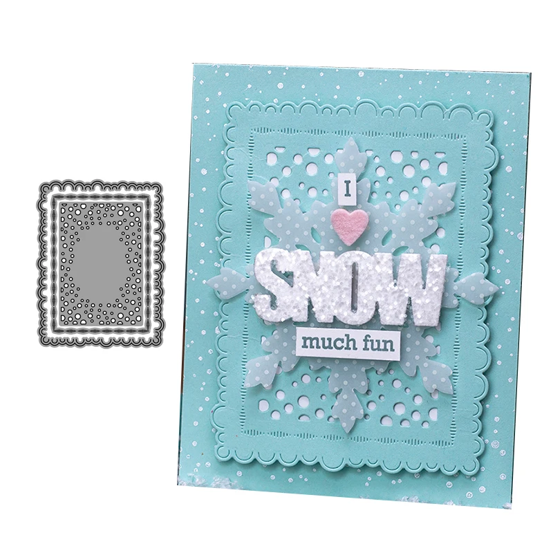 

Christmas Cutting Dies Hollow Background New Dies Metal Die Cut Punch Stencil Template Embossing Folder Card Making Album Deocr