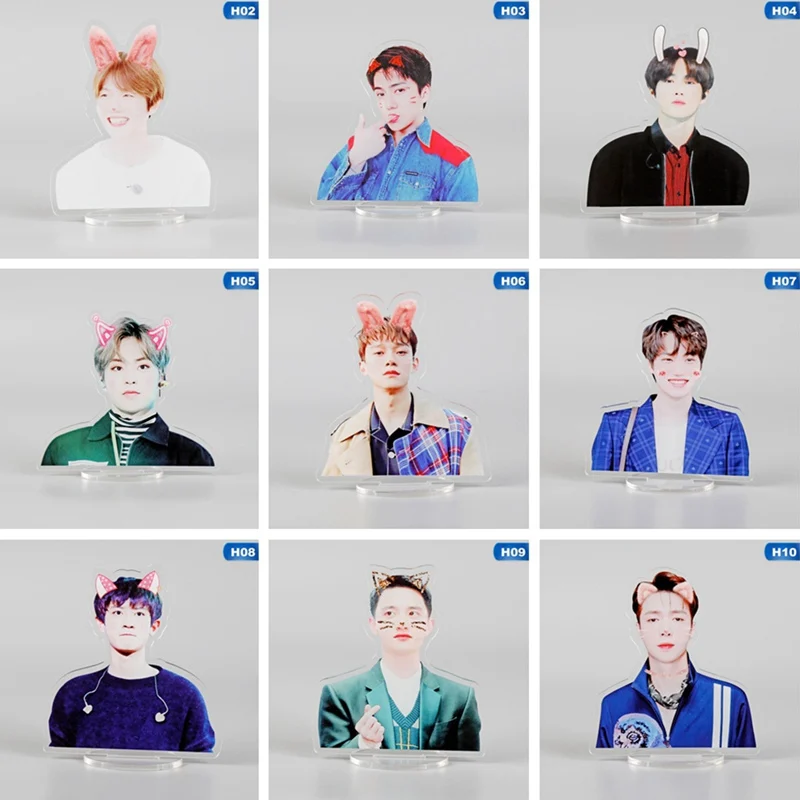 Членов EXO Kawaii стоящая фигурка куклы акриловая подставка для стола Декор Канцелярский набор