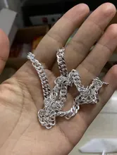 Olevo-collar sencillo de Plata de Ley 925 para hombre, cadena cubana lisa y cómoda, de lujo, Hip Hop