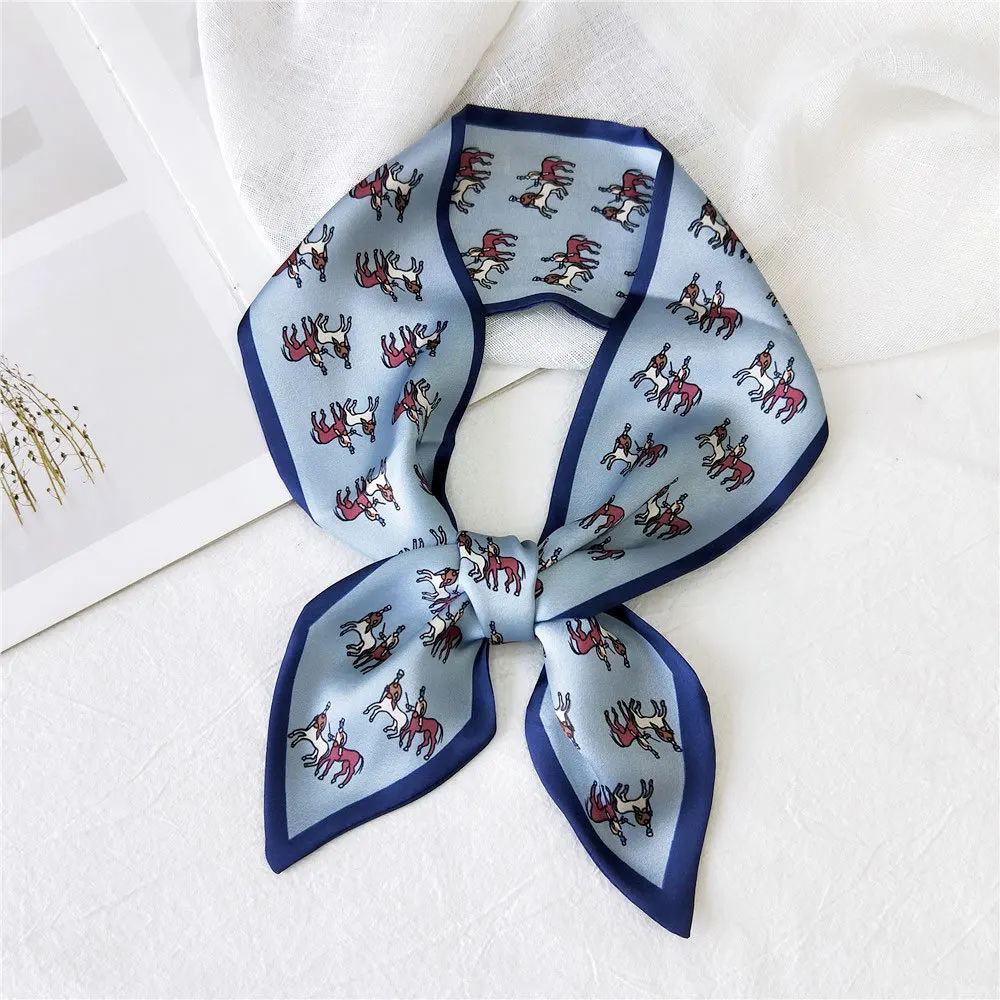 

Design Bag Scarf Print Silk Scarf Women Small Handle Bag Ribbon Female Headwear Head Scarf Small Long