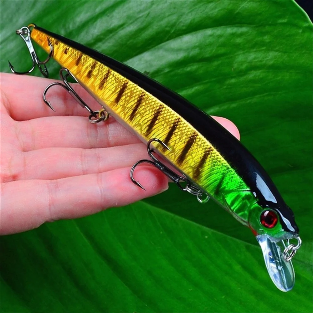 1PCS 140mm 18.5g Full Swimming Layer 3D Bionic Minnow Fishing Lure Hard Bait with 3 Hooks Tackle Eyes | Спорт и развлечения
