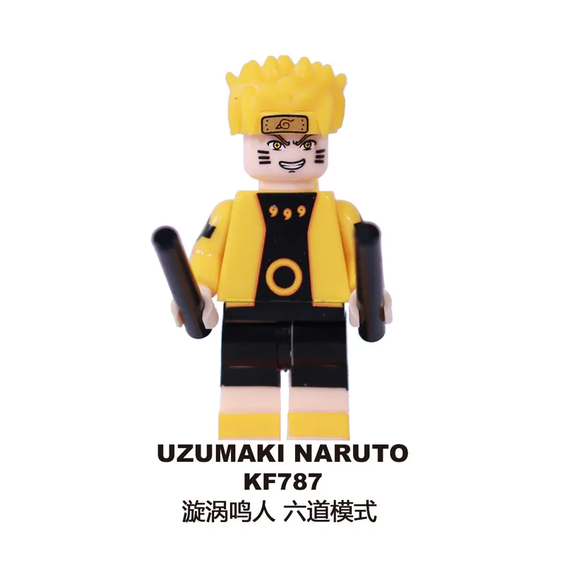 Одиночная продажа Наруто кирпичи Uzumaki Саске джираика Хатаке Какаши фигурки