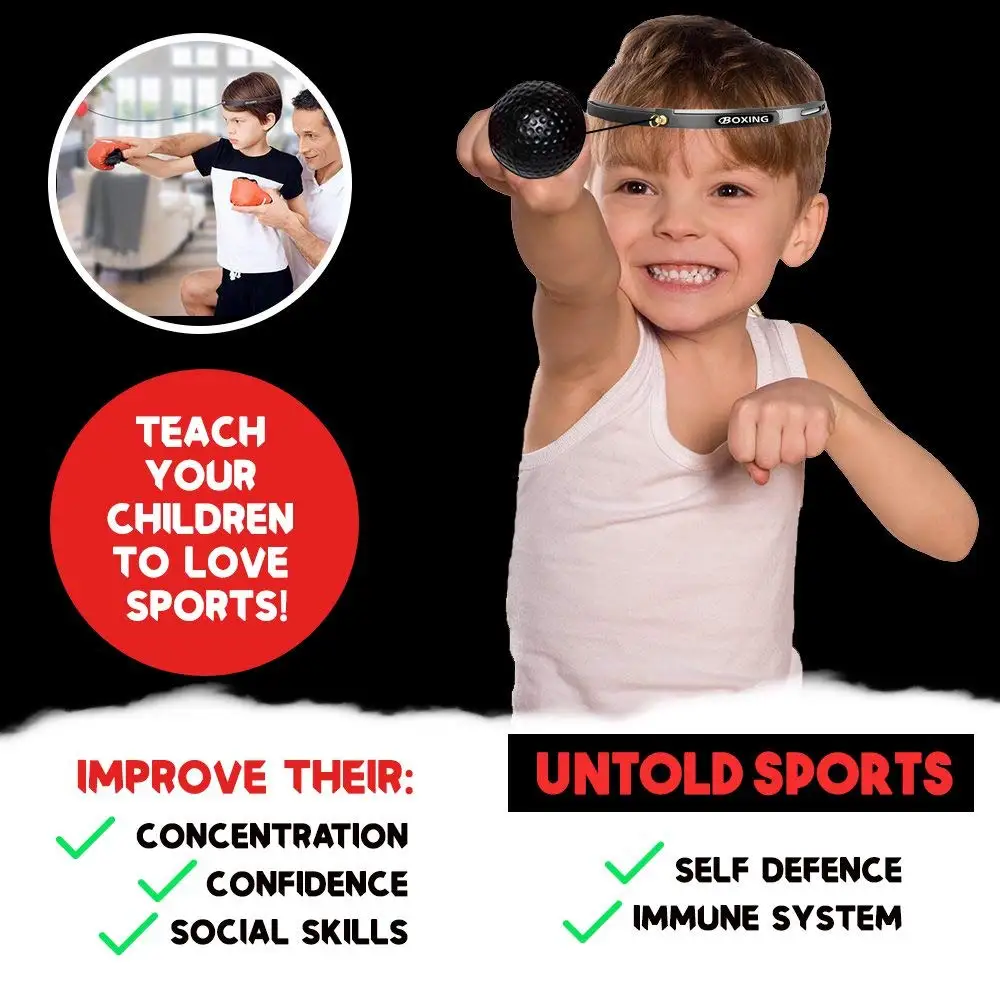 Boxing Reflex Ball on String Headband Set Punching Fight Speed Agility Reaction Balls Hand Eye Training Equipment for Kids Adult head mounted speed ball boxing speed ball boxing reaction ball