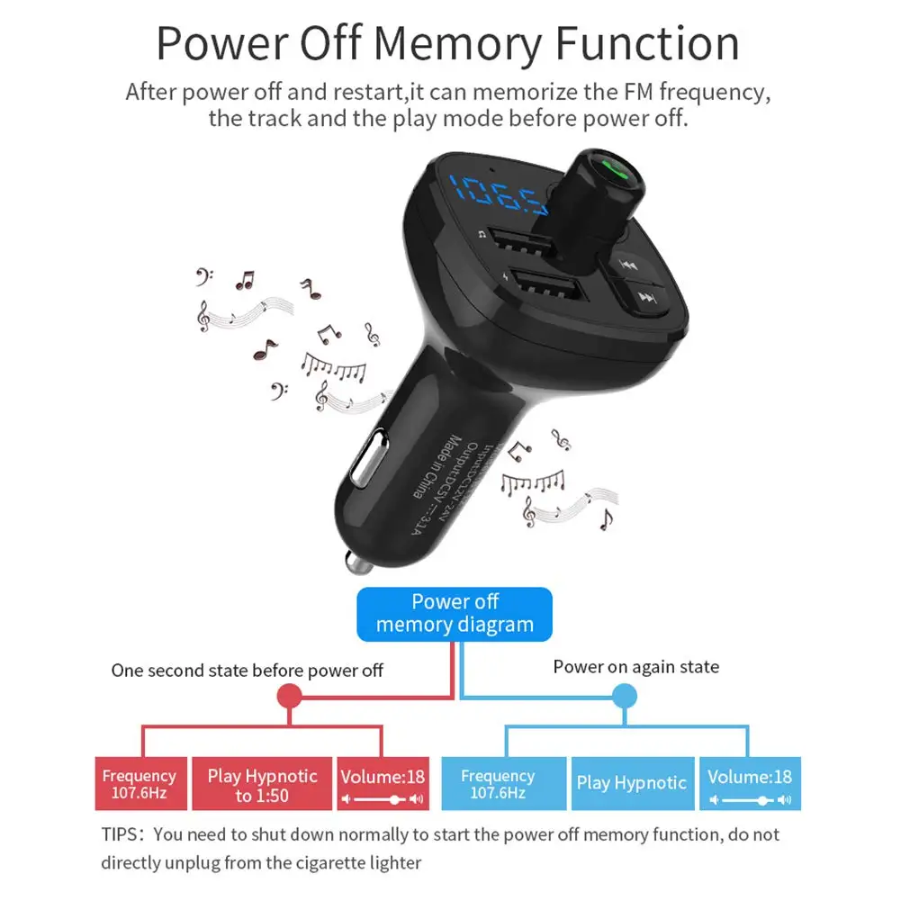 Bluetooth fm-передатчик для автомобиля беспроводной автомобильный радиопередатчик адаптер Bluetooth флэш-накопитель автомобильный комплект QC3.0 usb порты зарядное устройство