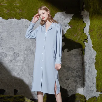 

2020 Nightgowns Sleepshirts Solid Sleepwear Long Home Dress Spaghetti Strap Nightdress Sleep & Lounge Nightgown Female H70