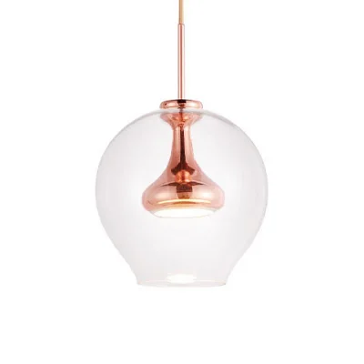 Rose Gold Современный Лофт промышленный светильник стеклянный подвесной светильник светодиодный арт-деко скандинавский белый подвесной светильник для гостиной кухни спальня, зал - Цвет корпуса: Rose Gold